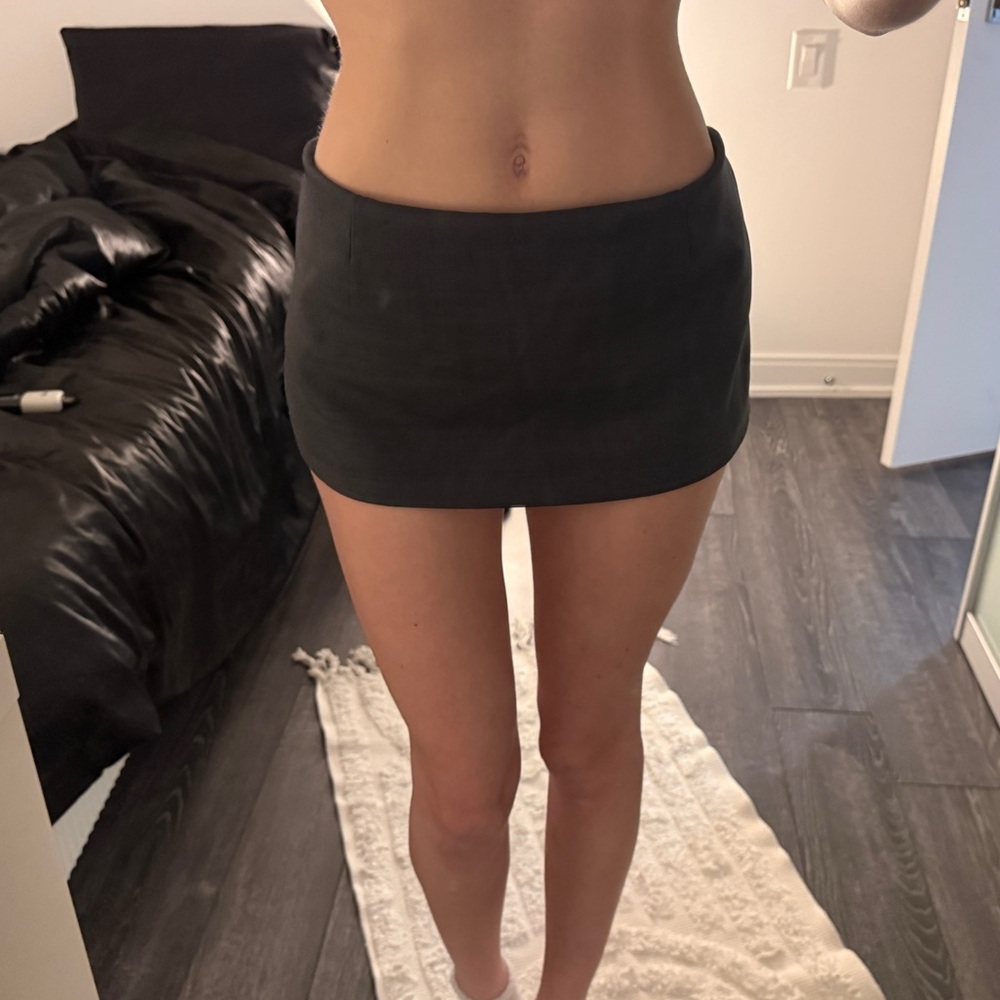 Grey micro mini skort